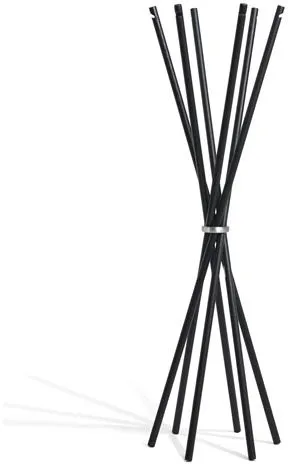 Møbel Copenhagen Coat Clothes Rack Black Lacquered Ash/Polished Aluminium